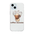 leisurely_lifeのCoffee Monster Java ソフトクリアスマホケース