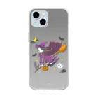 MIKA YADA illust shopの10月ハロウィンの夜、魔女が行く Soft Clear Smartphone Case