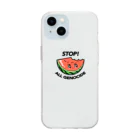 hogehogeclubのSTOP!ALL GENOCIDE Soft Clear Smartphone Case