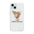 leisurely_lifeのcoffee monster Bourbon ソフトクリアスマホケース