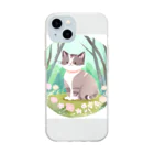 TMRの水彩猫 Soft Clear Smartphone Case