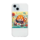 sabuchunのちょっとやんちゃなレッサーパンダです Soft Clear Smartphone Case