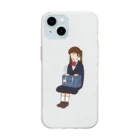 ﾀﾞｼﾁｬstore.のジト目 女子校生 Soft Clear Smartphone Case