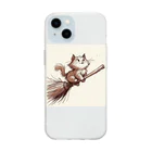 R Uの風切る冒険猫 Soft Clear Smartphone Case