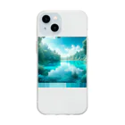 hana2ginの Almost Transparent Blue. Soft Clear Smartphone Case