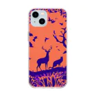 an_original_goodsのdeer　鹿　アニマル Soft Clear Smartphone Case