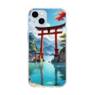 デザイン学科卒のItsItsukushima Shrine　厳島神社 Soft Clear Smartphone Case