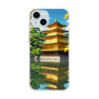 デザイン学科卒のKinkaku-ji　金閣寺 Soft Clear Smartphone Case