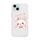 みきころん♡の幸せを呼ぶうさぎ💖 Soft Clear Smartphone Case