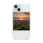 wassanwの日没の風景 Soft Clear Smartphone Case