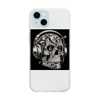 wワンダーワールドwのSKULL013 Soft Clear Smartphone Case