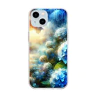 chika_22の紫陽花夢幻 Soft Clear Smartphone Case