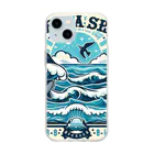 nijinosatoの青い海 Soft Clear Smartphone Case