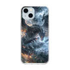 ドライバーの雷雲のドラゴン Soft Clear Smartphone Case