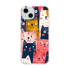 Wood Berries（森と幻想の館）の集合（ねこ？） Soft Clear Smartphone Case