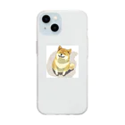 miiinikoの柴犬のえーあいくん Soft Clear Smartphone Case