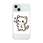 ayamomohidemiの可愛いねこちゃん Soft Clear Smartphone Case