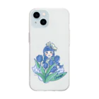 caco | イラストレーターのチューリップガール Soft Clear Smartphone Case