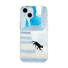 片渕 ゆりの絵画のような黒猫 Soft Clear Smartphone Case