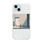 ねこあそびのねこのせなか Soft Clear Smartphone Case