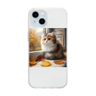 癒しの時間のかわいい三毛猫グッズ Soft Clear Smartphone Case