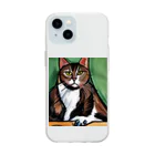 Ppit8のどっしりかまえる猫ちゃん Soft Clear Smartphone Case