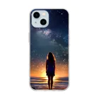 yuna_ch__の夏の夜 Soft Clear Smartphone Case