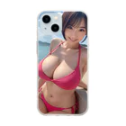 デジタル美女アートのAI美女グラビア５ Soft Clear Smartphone Case