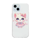 Snow-peaceのかわいいキティの夢見るデザイン Soft Clear Smartphone Case