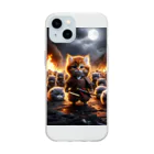 もふもふ日本史のねこの戦い Soft Clear Smartphone Case