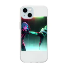 P4 Growのkick up Soft Clear Smartphone Case