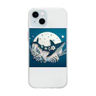 ココナッツアイランド©️のジンベイザメ Soft Clear Smartphone Case