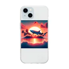 ココナッツアイランド©️のジンベイザメ Soft Clear Smartphone Case