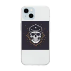 mackmのドクロアート Soft Clear Smartphone Case