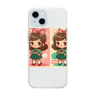 NACJACの制服の女の子 Soft Clear Smartphone Case