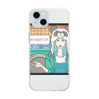 WASH&DRY24のパンダ女子　看板娘 Soft Clear Smartphone Case