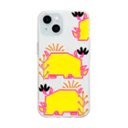 tanpopousagiのサイのpyaara Soft Clear Smartphone Case