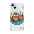 はちみつあめのカワウソ君 Soft Clear Smartphone Case