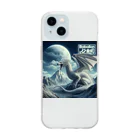 BABYLON  Channel　aiのホワイトDragon 🌙 Soft Clear Smartphone Case