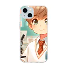 可愛い男の子イラスト販売所　By,keicyanの男の子　中学1年生　科学部 Soft Clear Smartphone Case