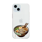 脂身通信Ｚのうどん_240701 Soft Clear Smartphone Case