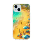 Rパンダ屋の「夏のビーチグッズ」 Soft Clear Smartphone Case