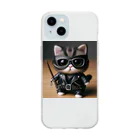 hana72の悪党な猫ちゃん Soft Clear Smartphone Case