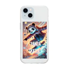 takapoonのPanda Skater Soft Clear Smartphone Case