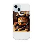 hypergoのねこねこ侍　SAMURAI cat Soft Clear Smartphone Case