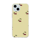 Giraffeinkのさくらんぼ Soft Clear Smartphone Case