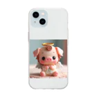 Cute Pig Angel "PoPo" 公式のCute Pig Angel "PoPo"   SN001 Soft Clear Smartphone Case