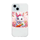 うさぎのうさぴょん Soft Clear Smartphone Case