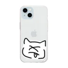 🅼🅰🅳🅴 ​ 🅸🅽 ​ 🅲🅷🅴🅼🅸🅲🅰🅻 🐾のシュレーディンガーのいててにゃんこ Soft Clear Smartphone Case