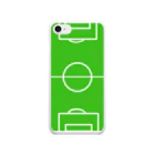 happy_25chanのサッカーコート柄スマホケース（iPhone 7/8） Soft Clear Smartphone Case